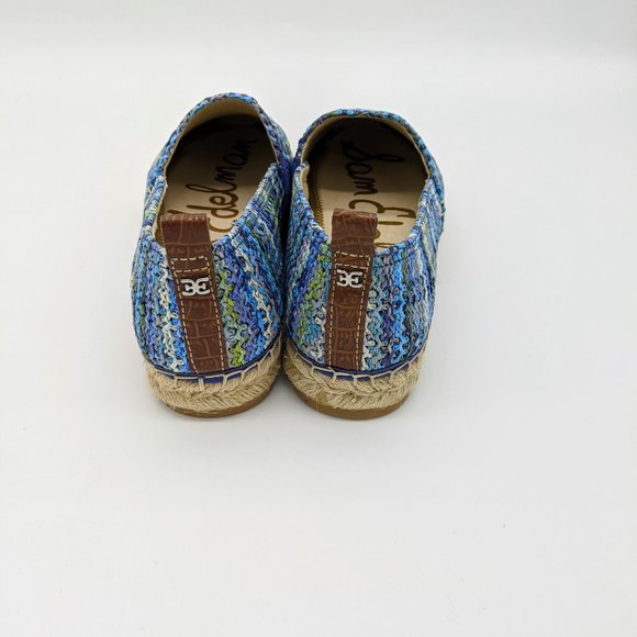 Sam Edelman Khloe Blue Raffia Espadrille Flats 8.5 - Picture 4 of 9
